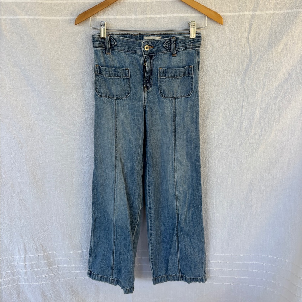 Bundle girls Abercrombie 11/12 jeans wide leg - 3 pairs! - Picture 4 of 8